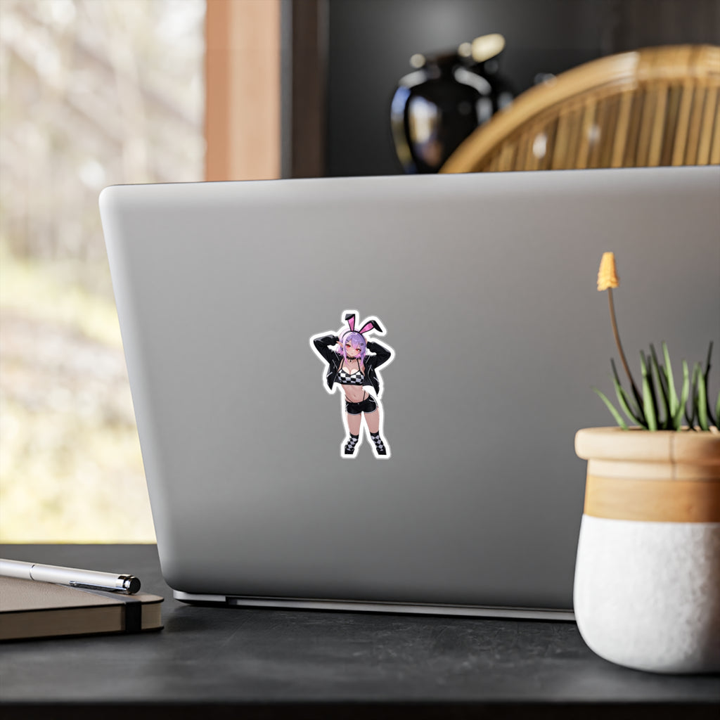 Anime Bratty Bunny Girl Kiss-Cut Vinyl Sticker