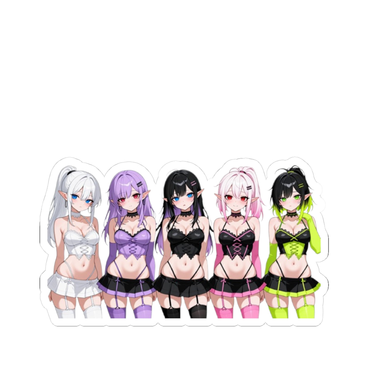 Stupid Lucky Girls Kiss-Cut Stickers