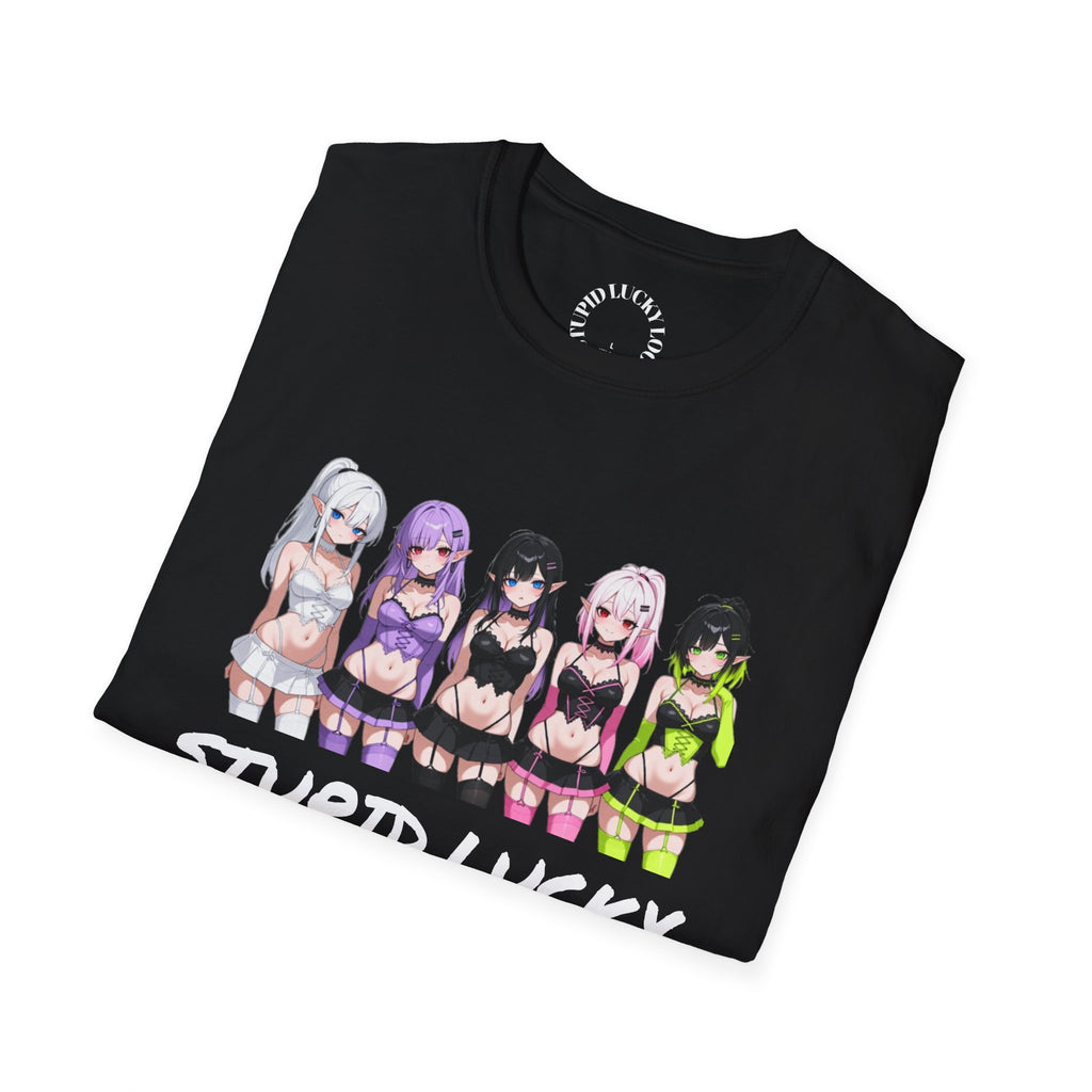 Anime Girls "Stupid Lucky" T-Shirt