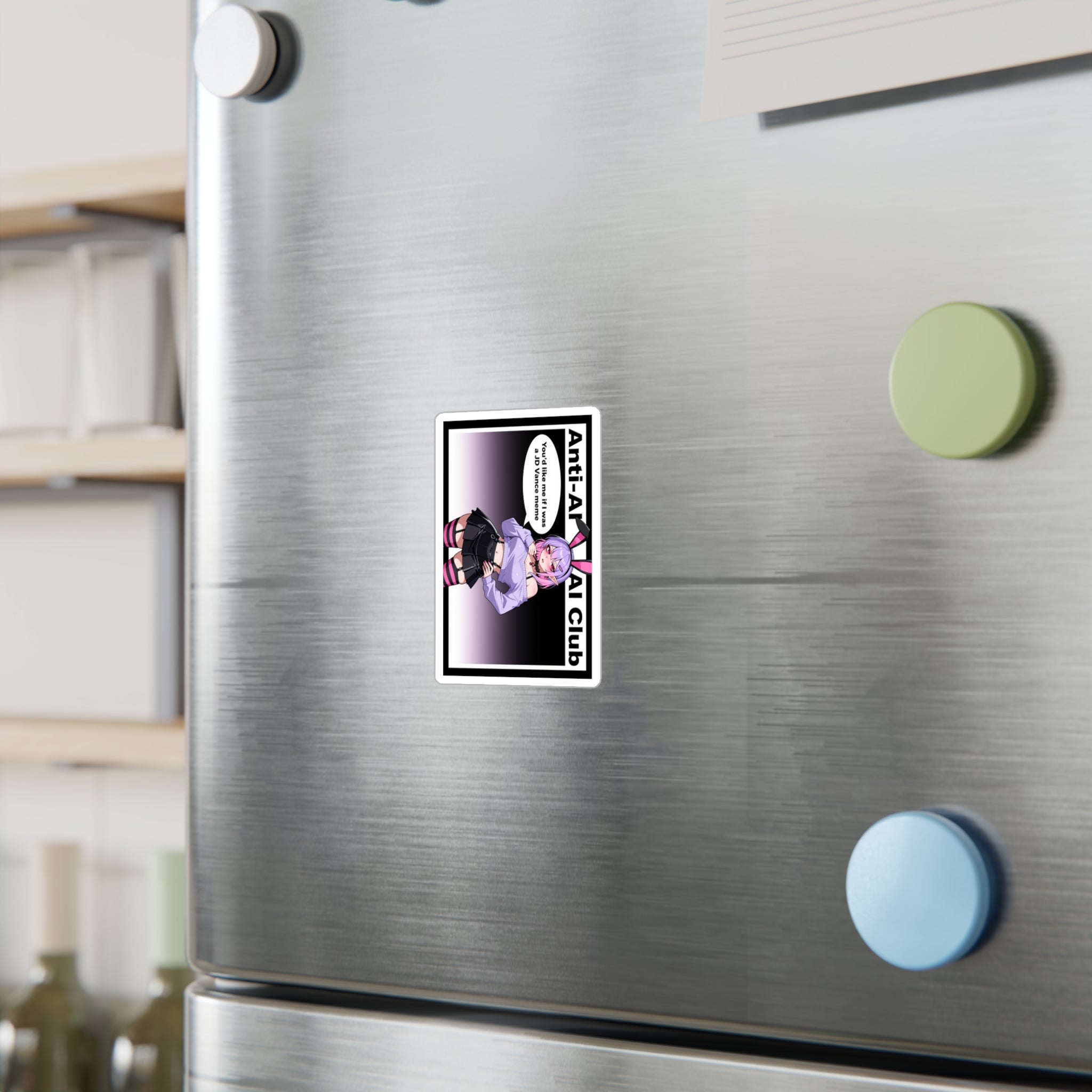 Anti-AI AI Club Anime Vinyl Sticker