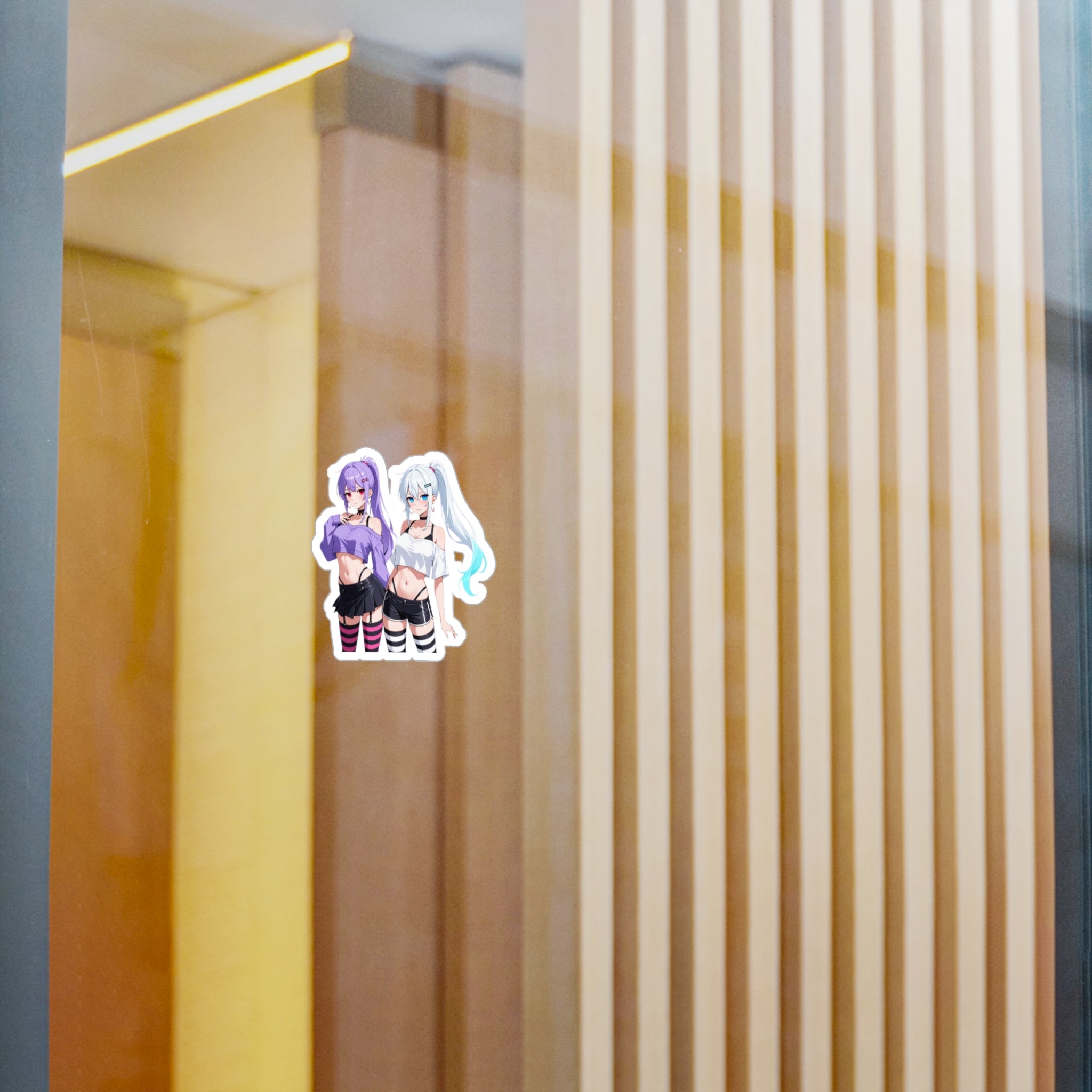 Anime Twin Girls Vinyl Sticker