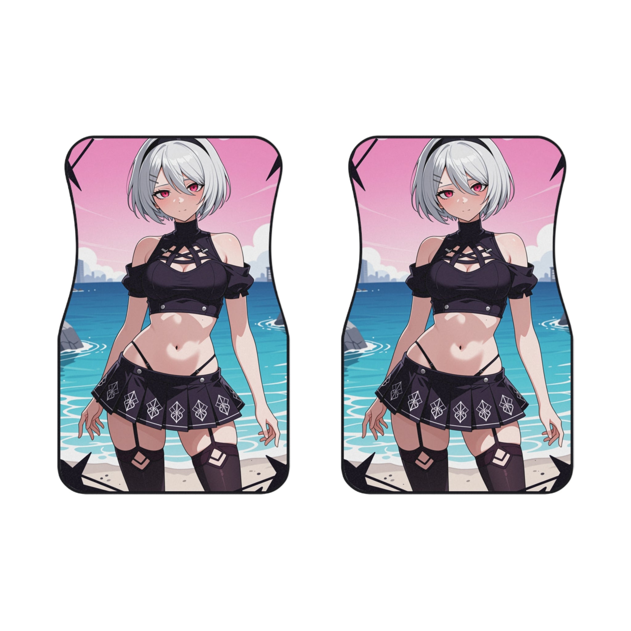 2B Anime Girl Car Mats (2x Front)
