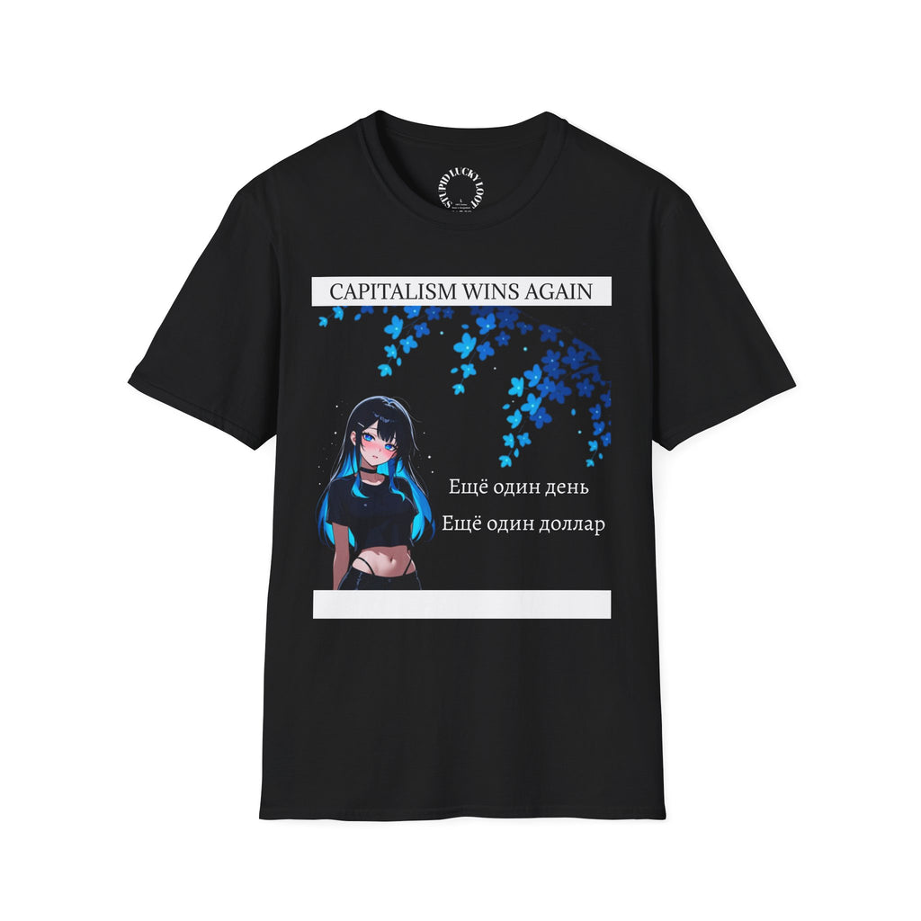 Capitalism Wins Again — Anime Russian Girl Graphic T-Shirt