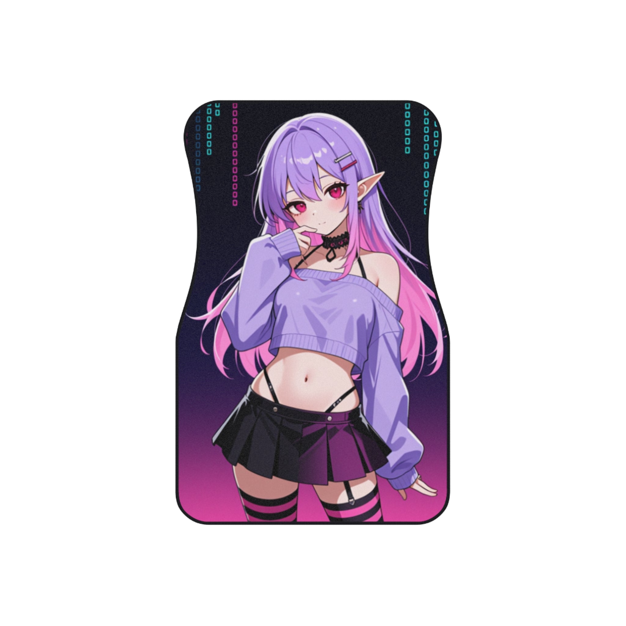 Purple Vampire Waifu Floor Mats (2x Front)