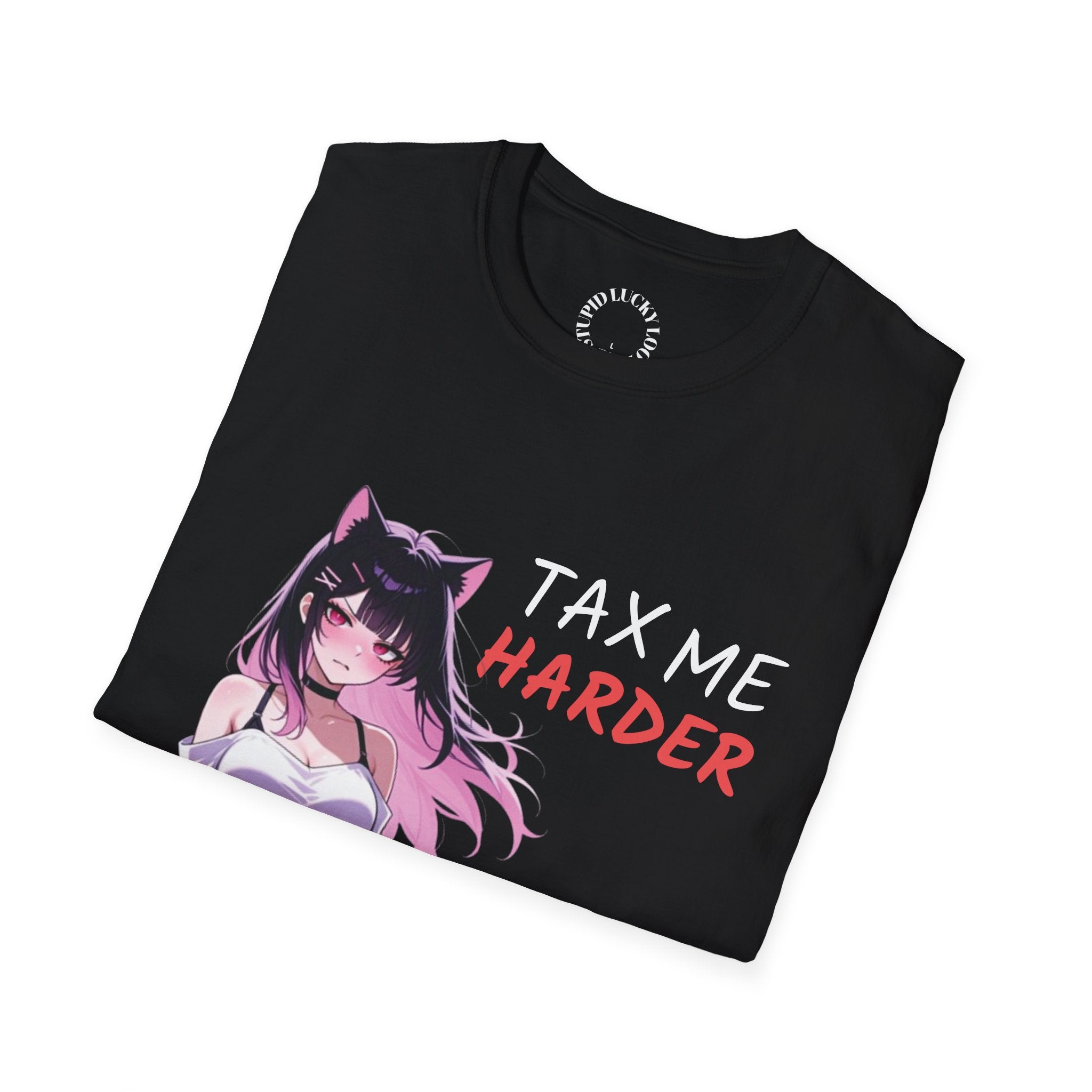 Tax Me Harder T‑Shirt — Anime Girl Graphic Tee