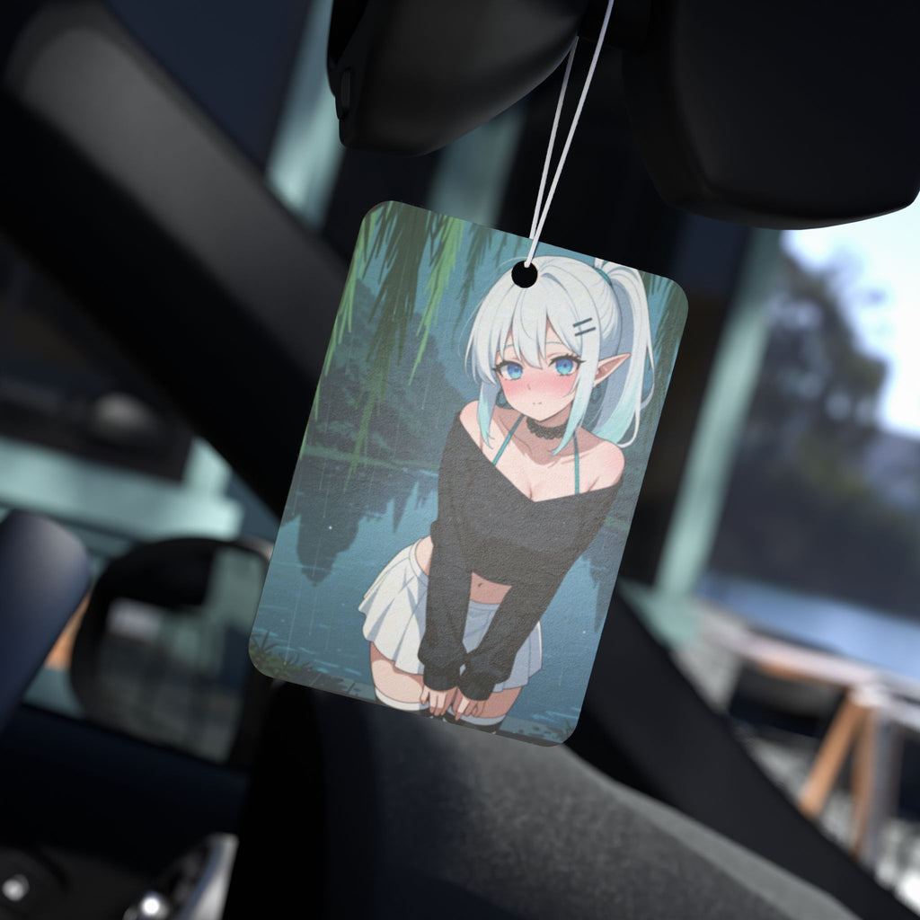 Anime Girl Car Air Freshener — Blushing Elf Waifu Scented Ornament