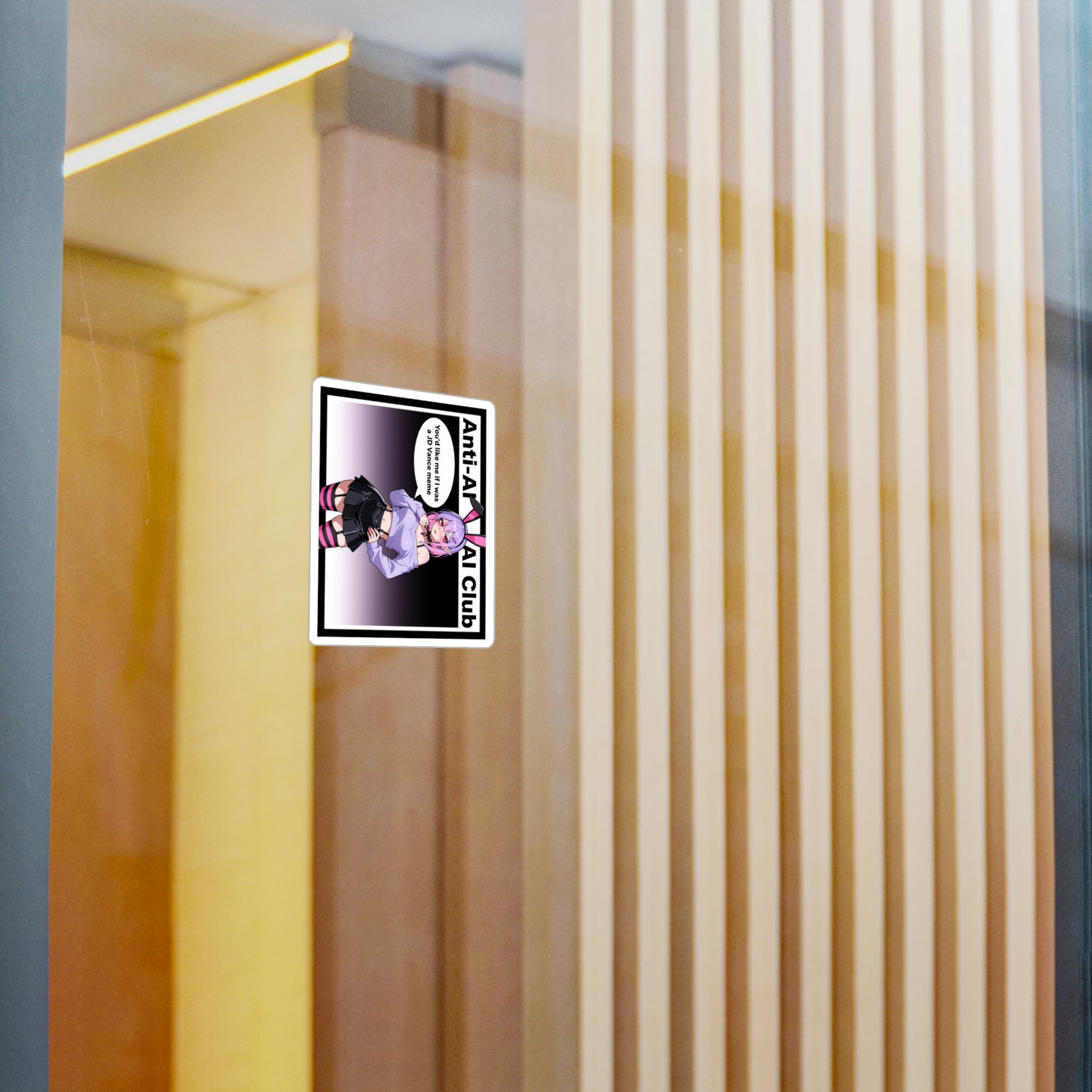 Anti-AI AI Club Anime Vinyl Sticker