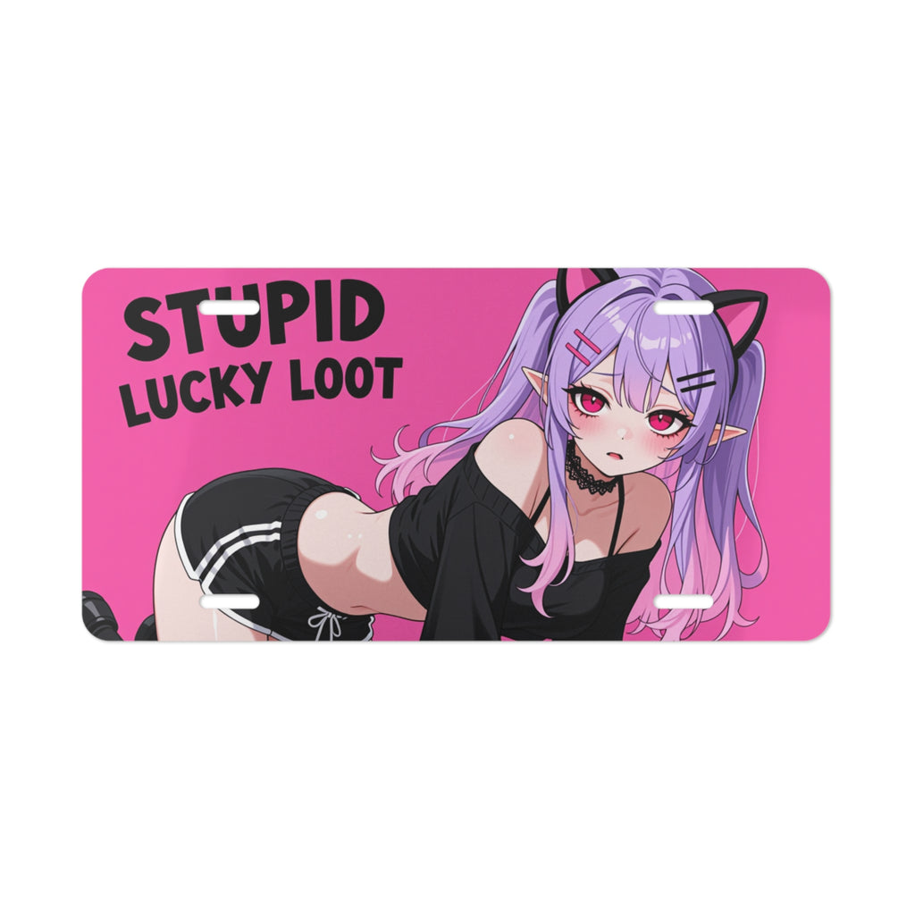 Anime Ecchi Catgirl Vanity Plate