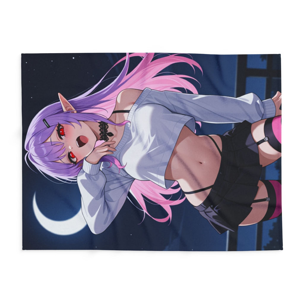 Feral Anime Girl Fleece Blanket