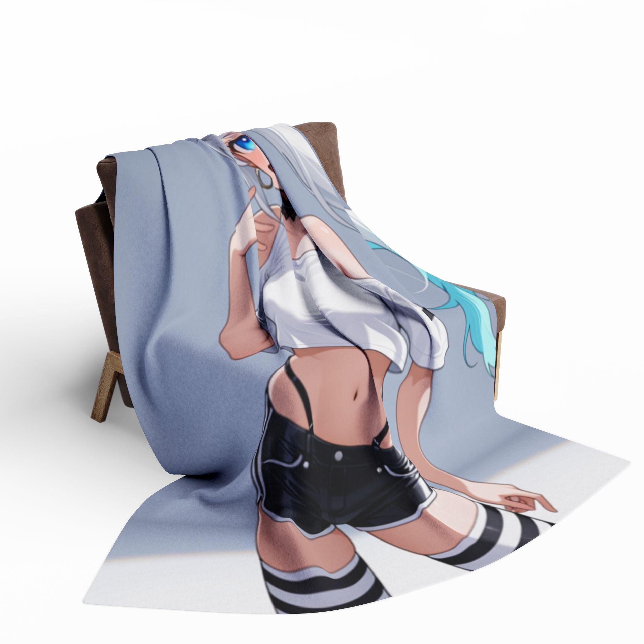 Purrfect Anime Catgirl Fleece Blanket