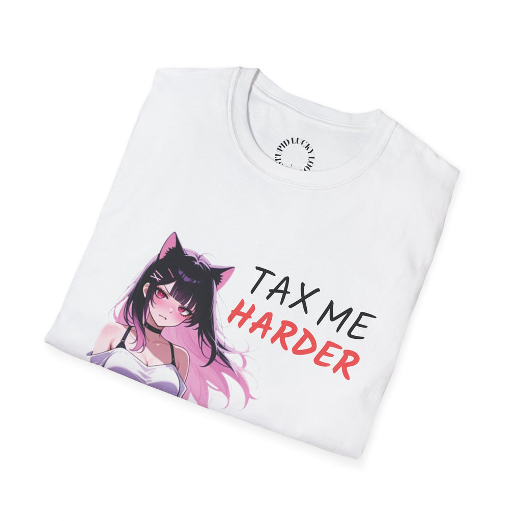 Tax Me Harder T‑Shirt — Anime Girl Graphic Tee