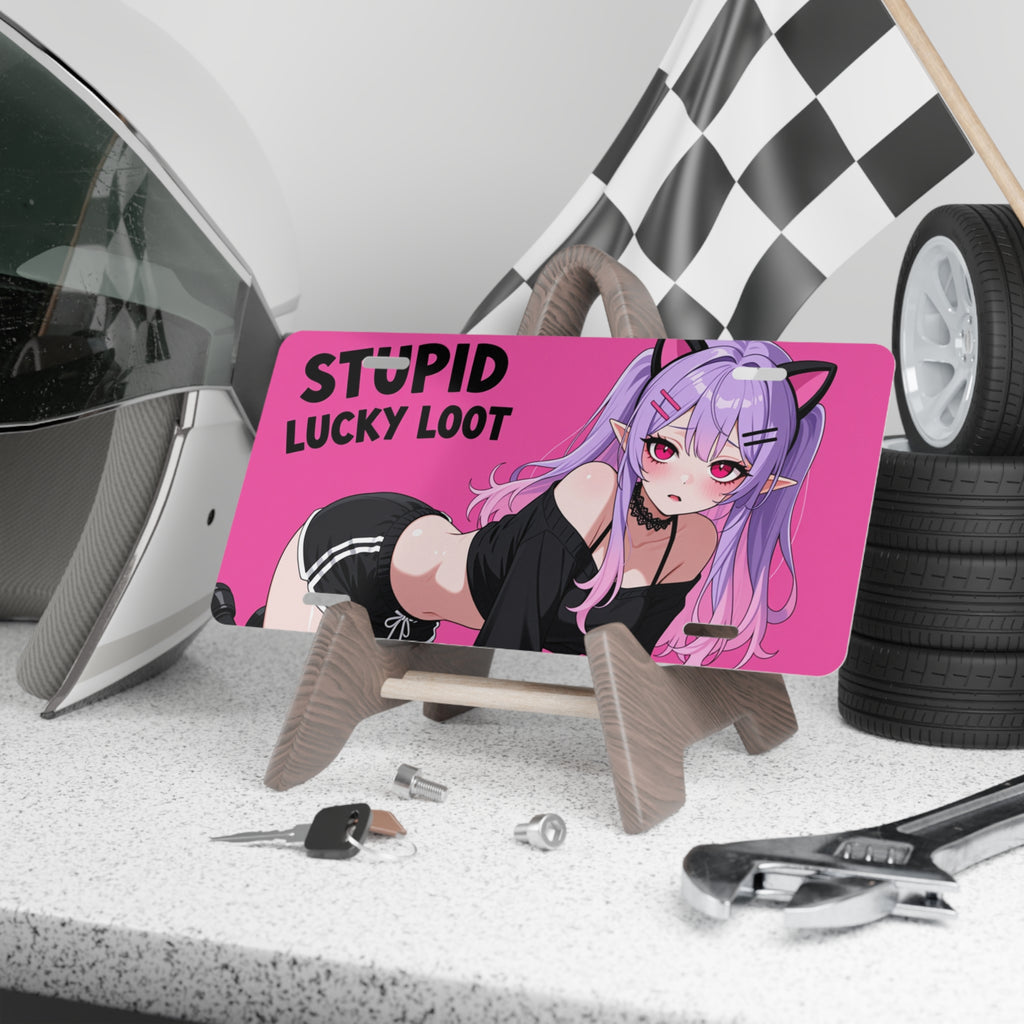 Anime Ecchi Catgirl Vanity Plate