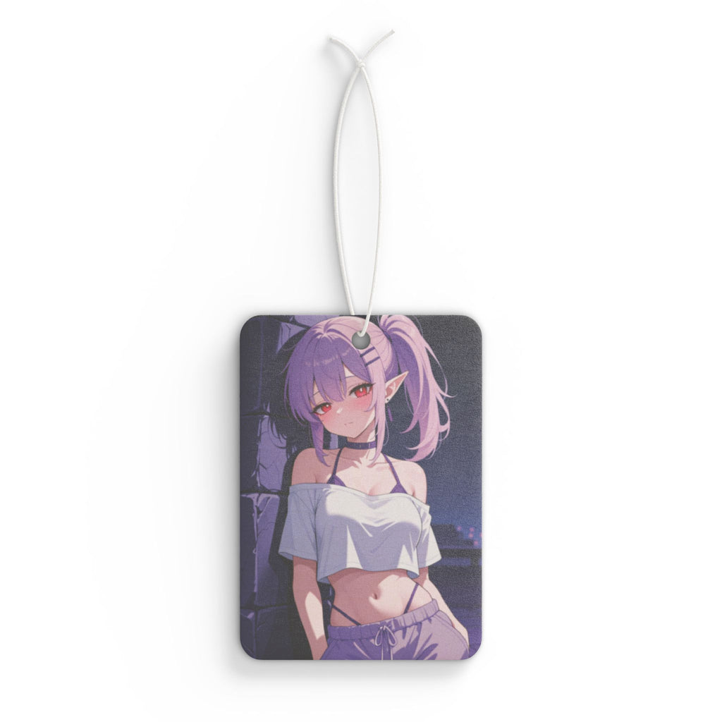 Anime Girl Car Air Freshener – Purple Night Aesthetic