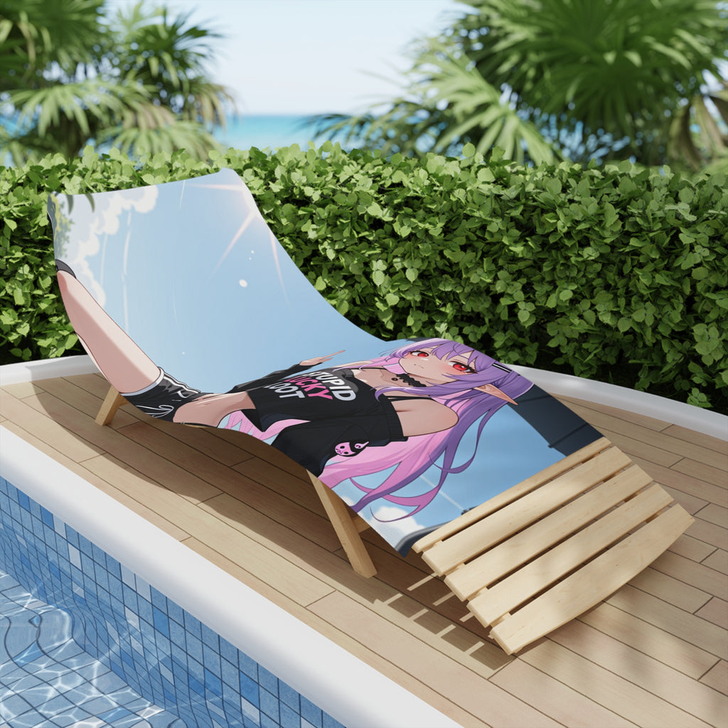 Anime Goth Catgirl Beach Towel