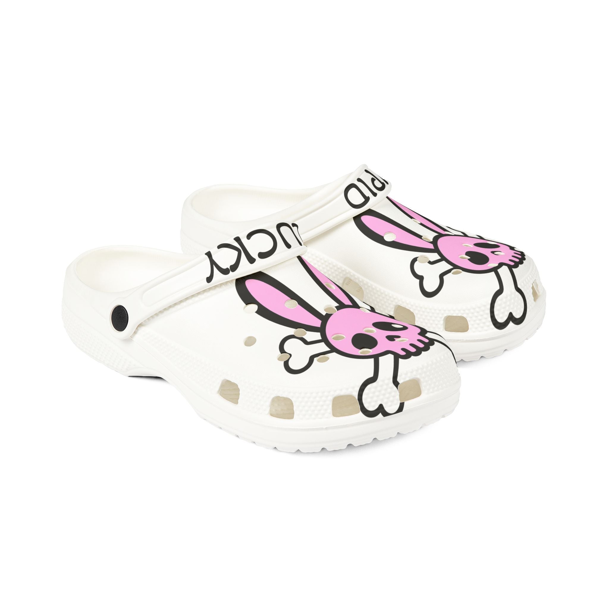Pink Skull Bunny Slip-On Shoes