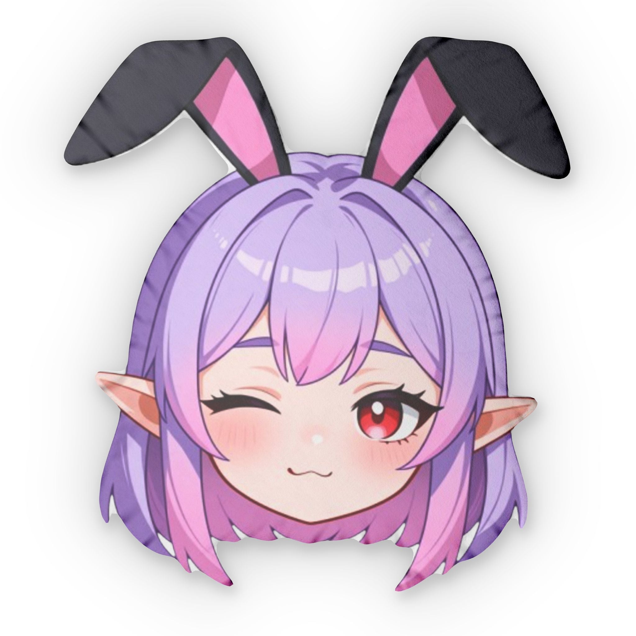 Purple Haired Anime Bunny Girl Pillow