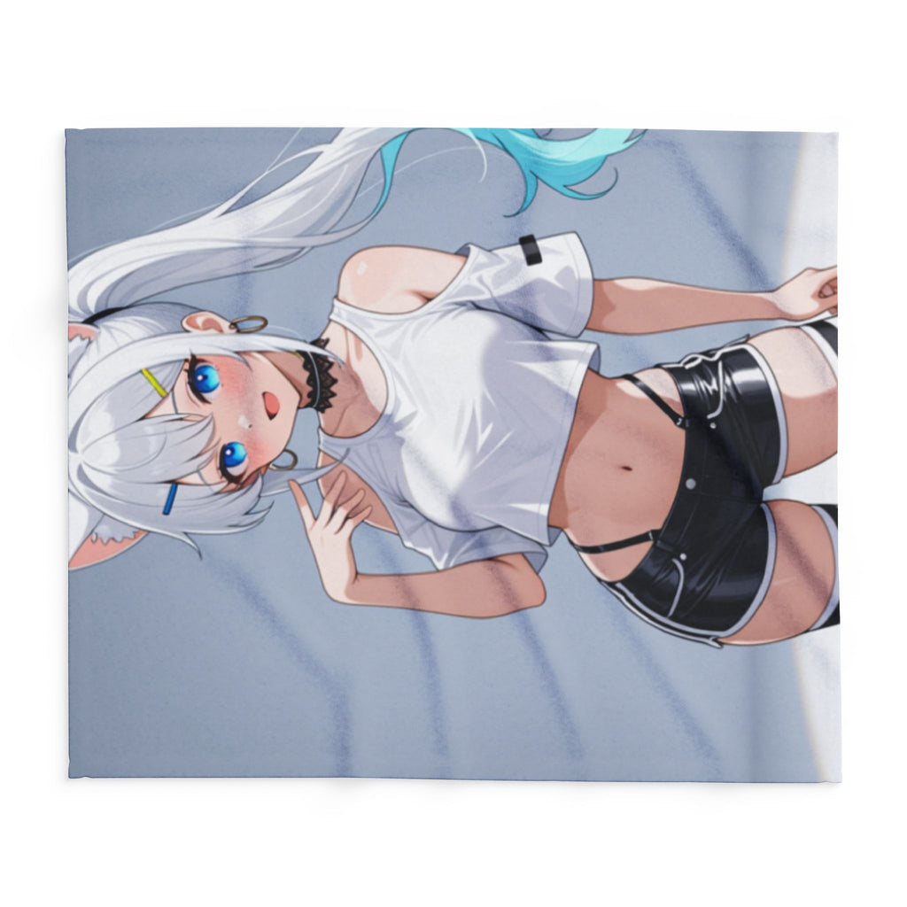 Purrfect Anime Catgirl Fleece Blanket