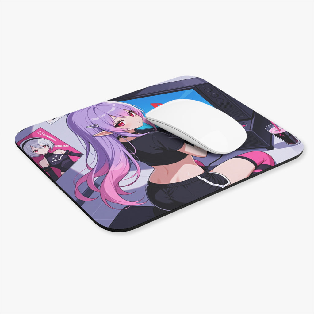 Anime Retro Gamer Girl Mouse Pad