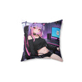 Anime Gamer Girl "RTX or Nothing" Throw Pillow