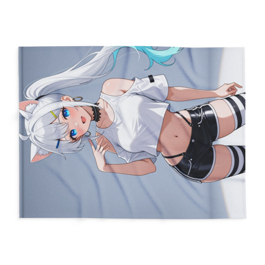 Purrfect Anime Catgirl Fleece Blanket