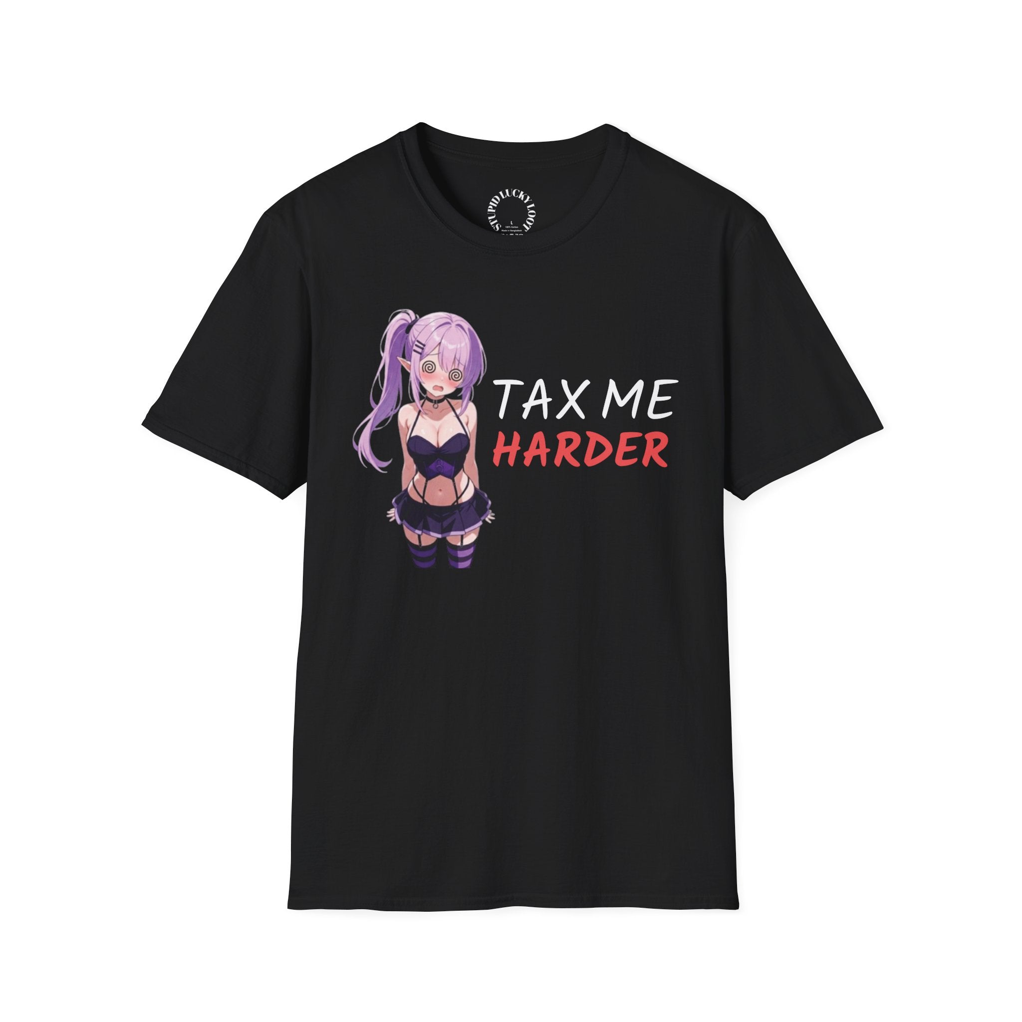 Tax Me Harder T‑Shirt — Anime Girl Graphic Tee