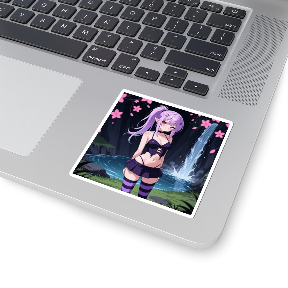 Anime Kiss-Cut Sticker — Waterfall Elf Scene