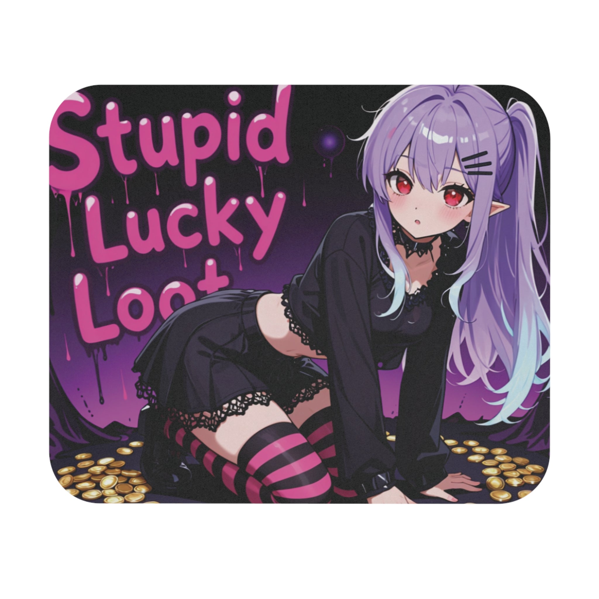 Anime Purple Vampire Girl Mouse Pad