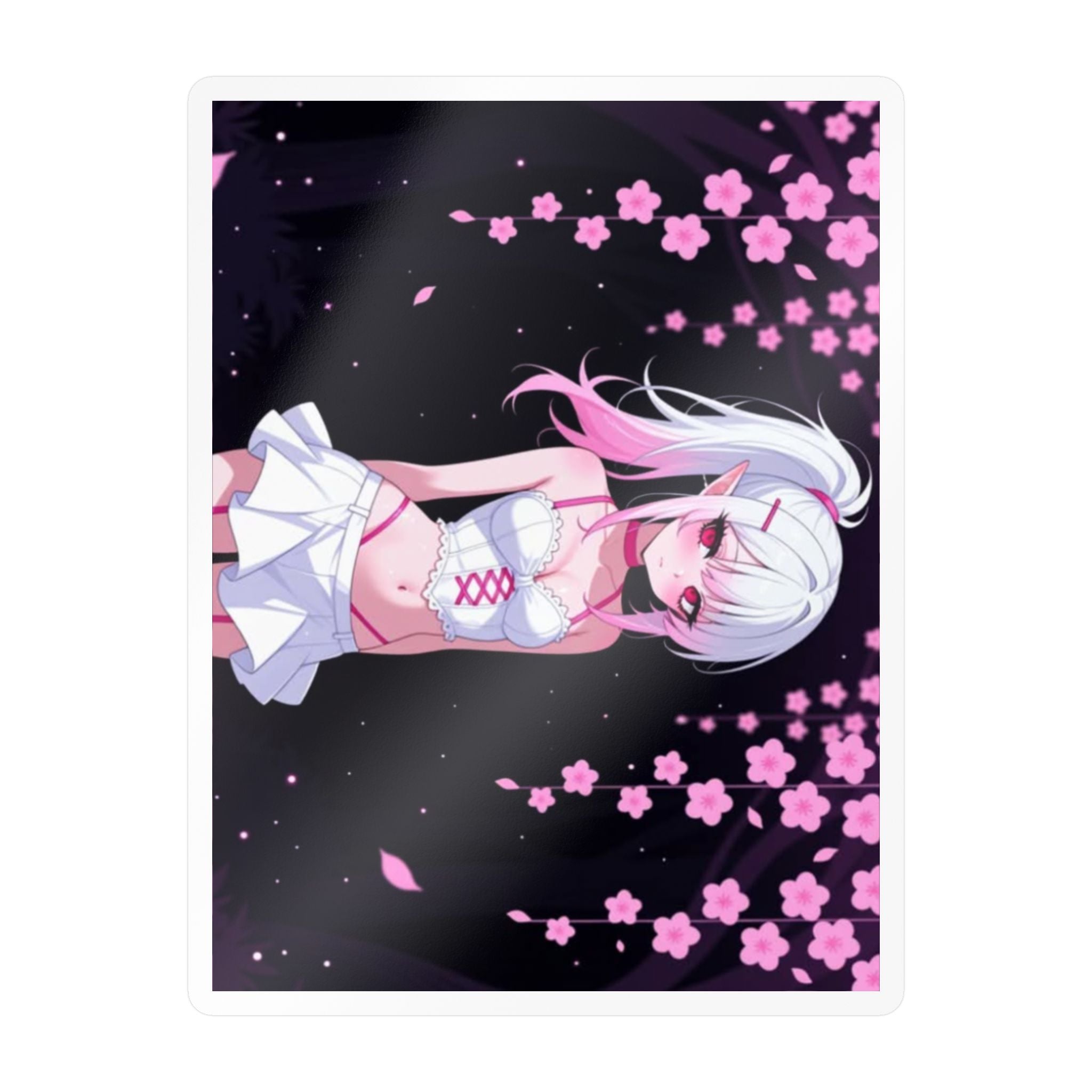 pink garden elf anime sticker