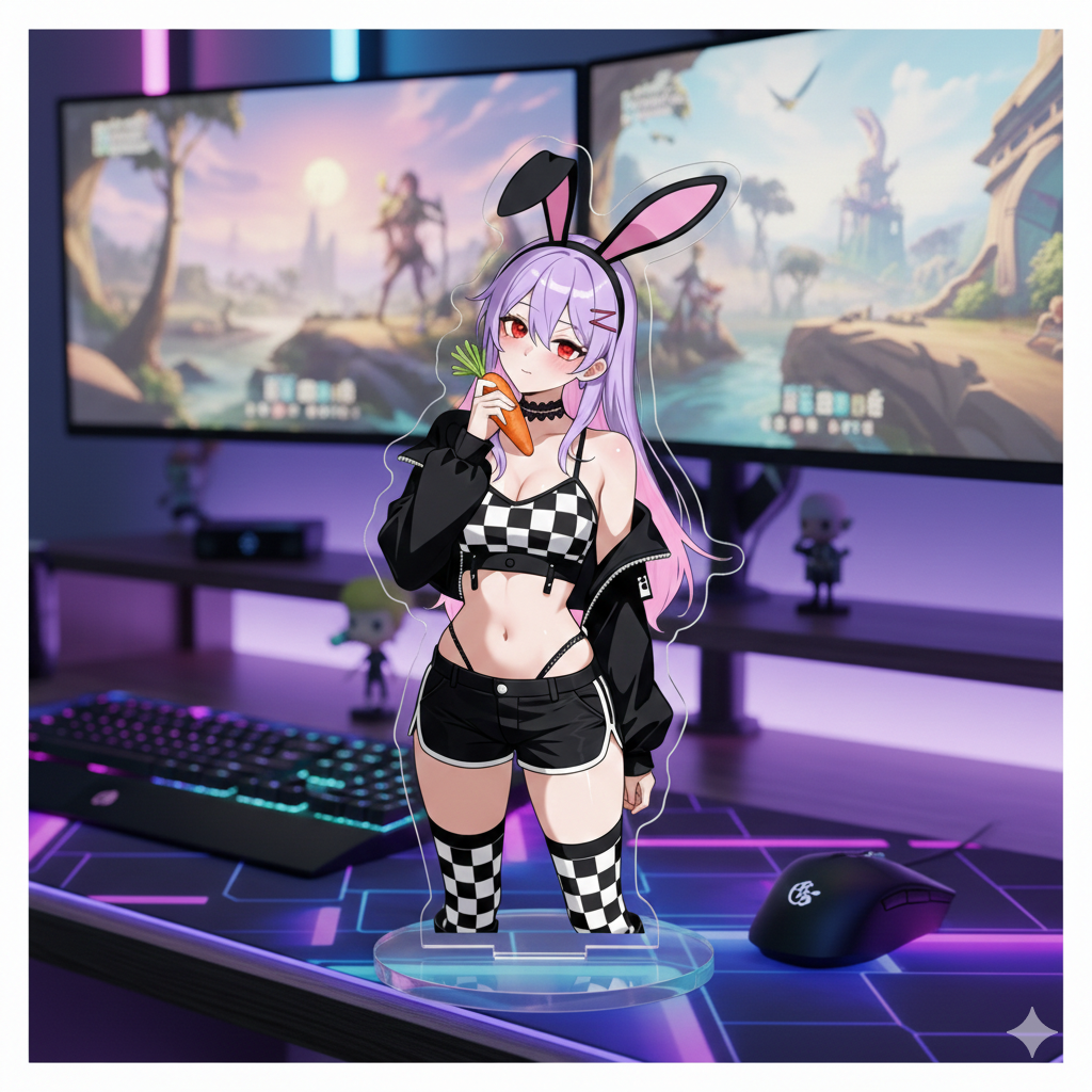 Anime Bunny Girl Cutout with Stand
