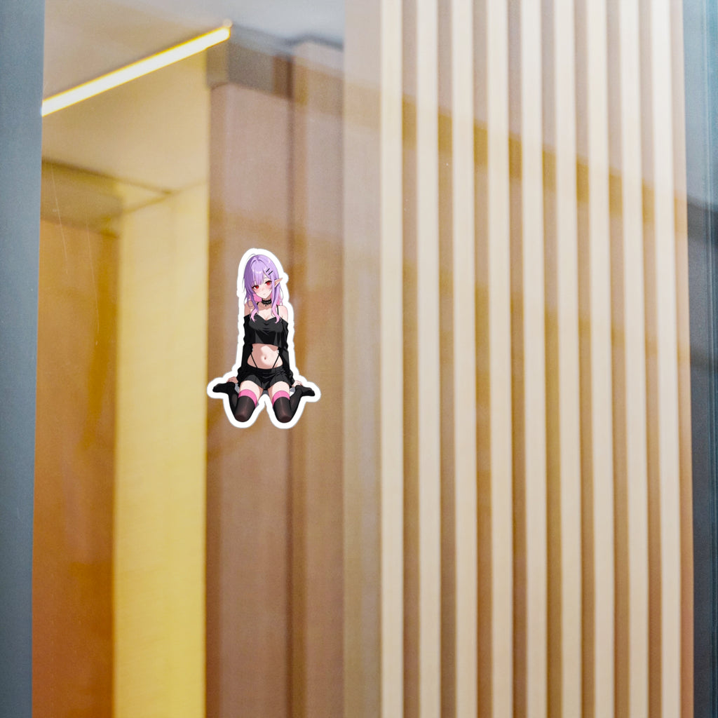 Kawaii Goth Anime Girl Kiss-Cut Vinyl Decal