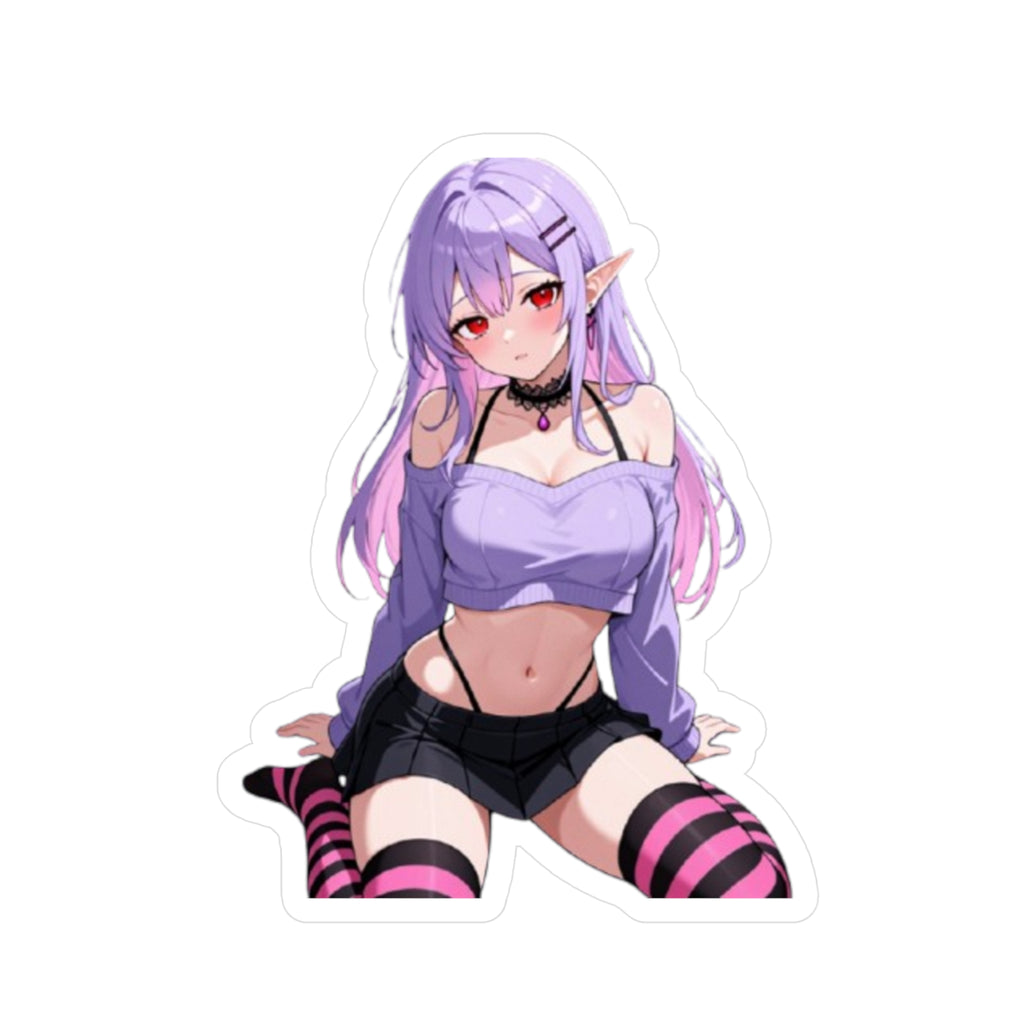 Adorable Anime Elf Girl Kiss-Cut Vinyl Decal