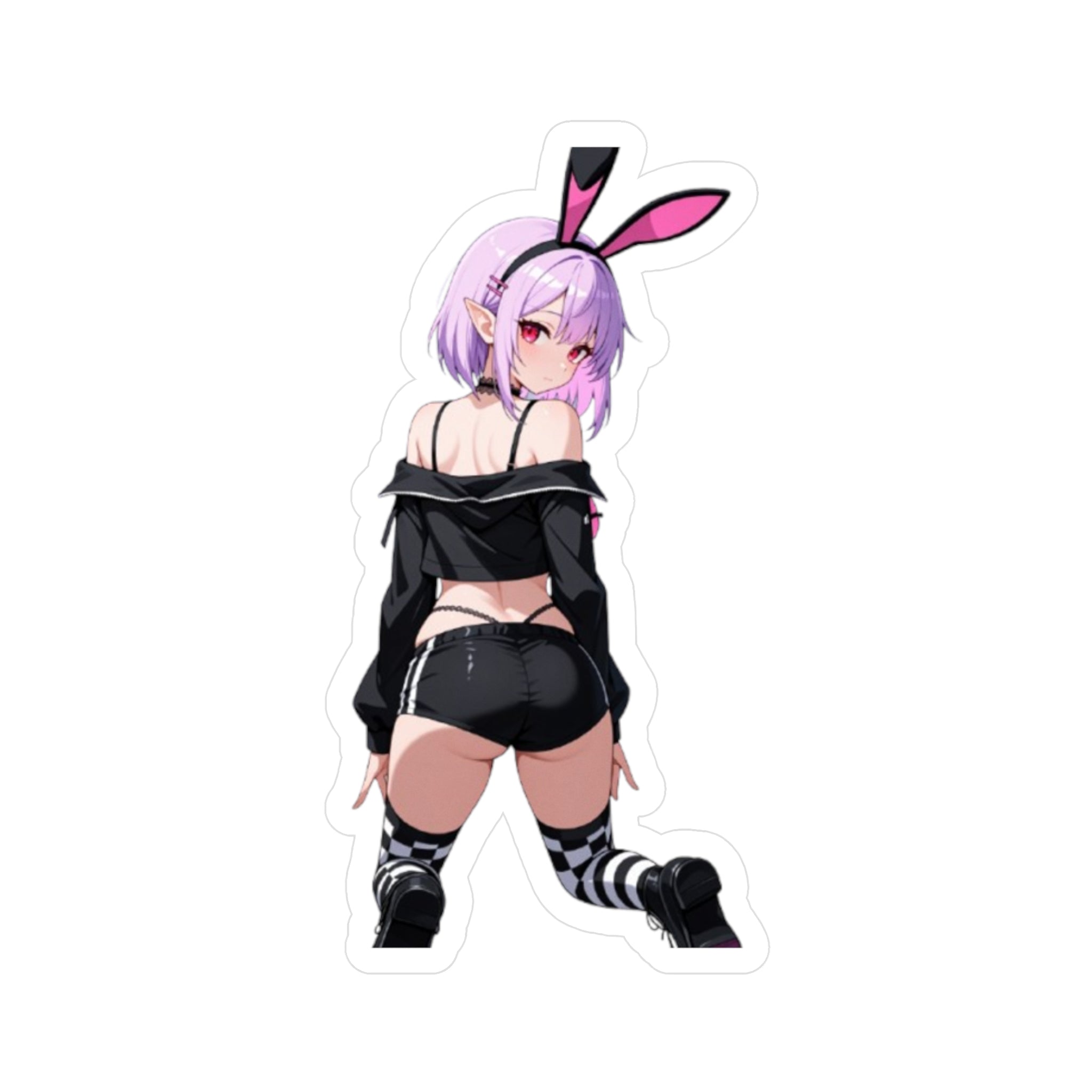 Cute Anime Bunny Girl Kiss-Cut Vinyl Sticker