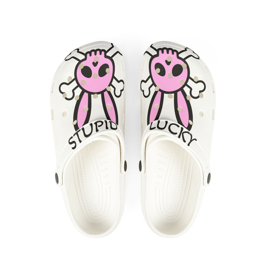 Pink Skull Bunny Slip-On Shoes