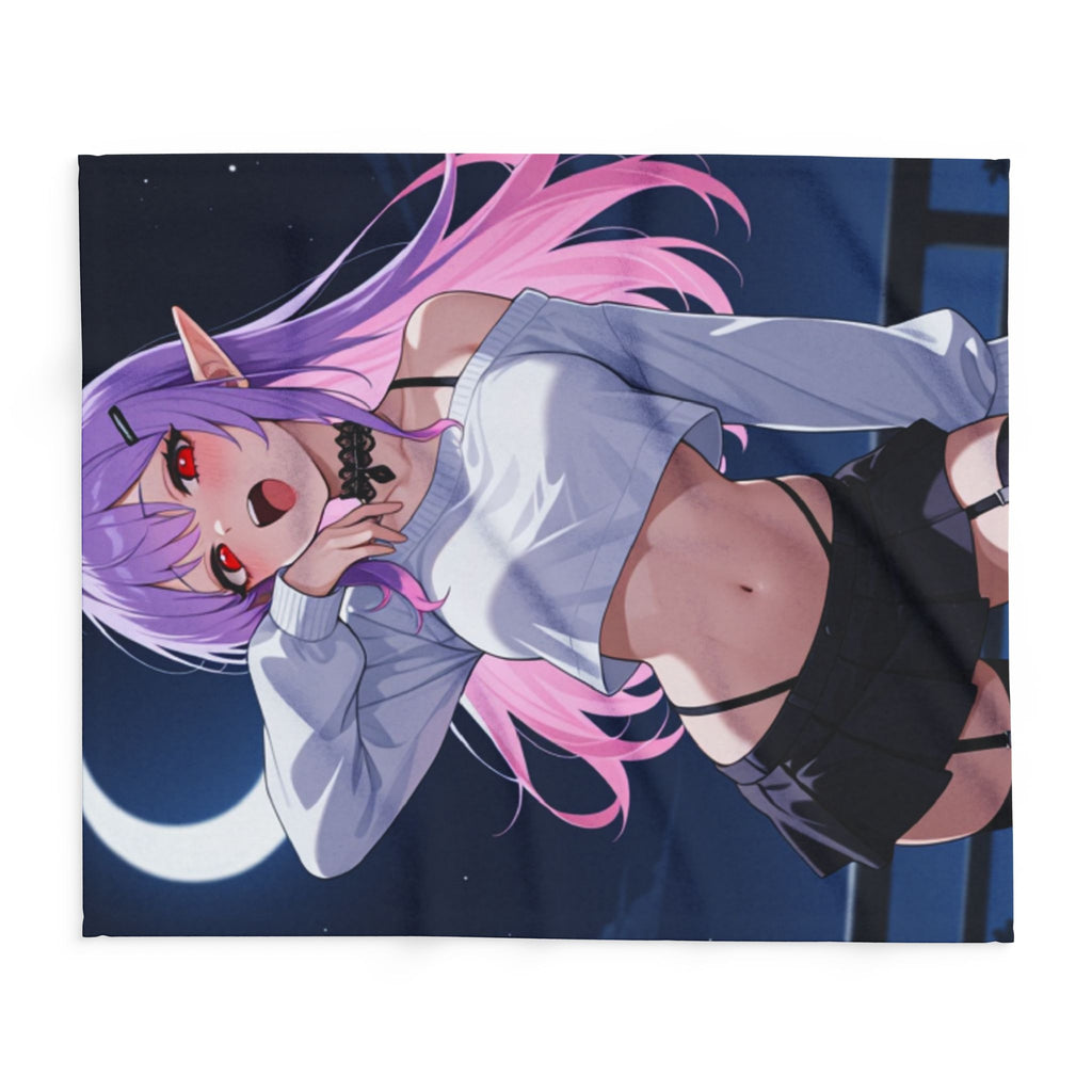 Feral Anime Girl Fleece Blanket
