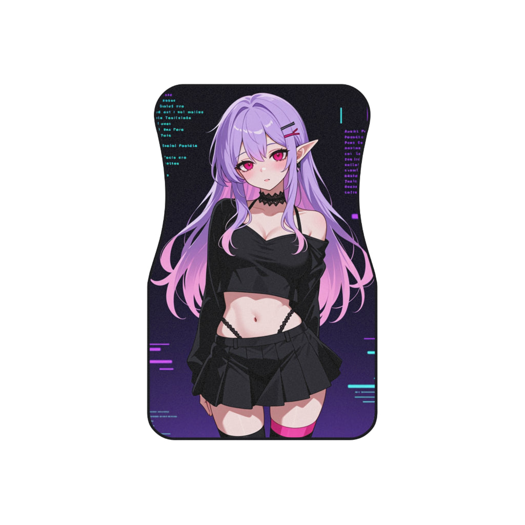 Purple Vibe Anime Girl Car Mats (2x Front)