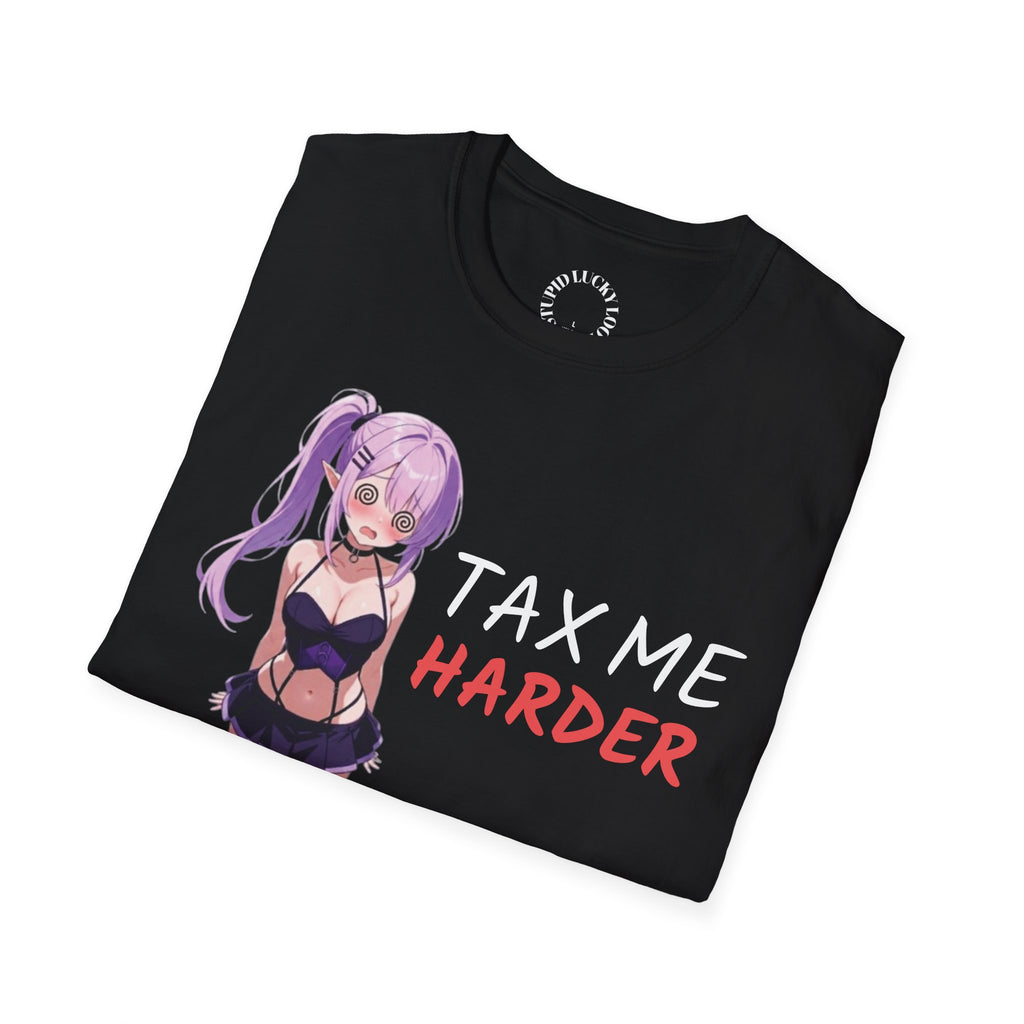 Tax Me Harder T‑Shirt — Anime Girl Graphic Tee