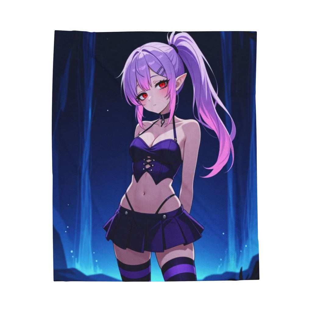 Twilight Waterfall Anime Elf —Velveteen Plush Blanket