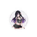 Anime Gothic Elf Vinyl Decal — Purple‑Haired Waifu Sticker