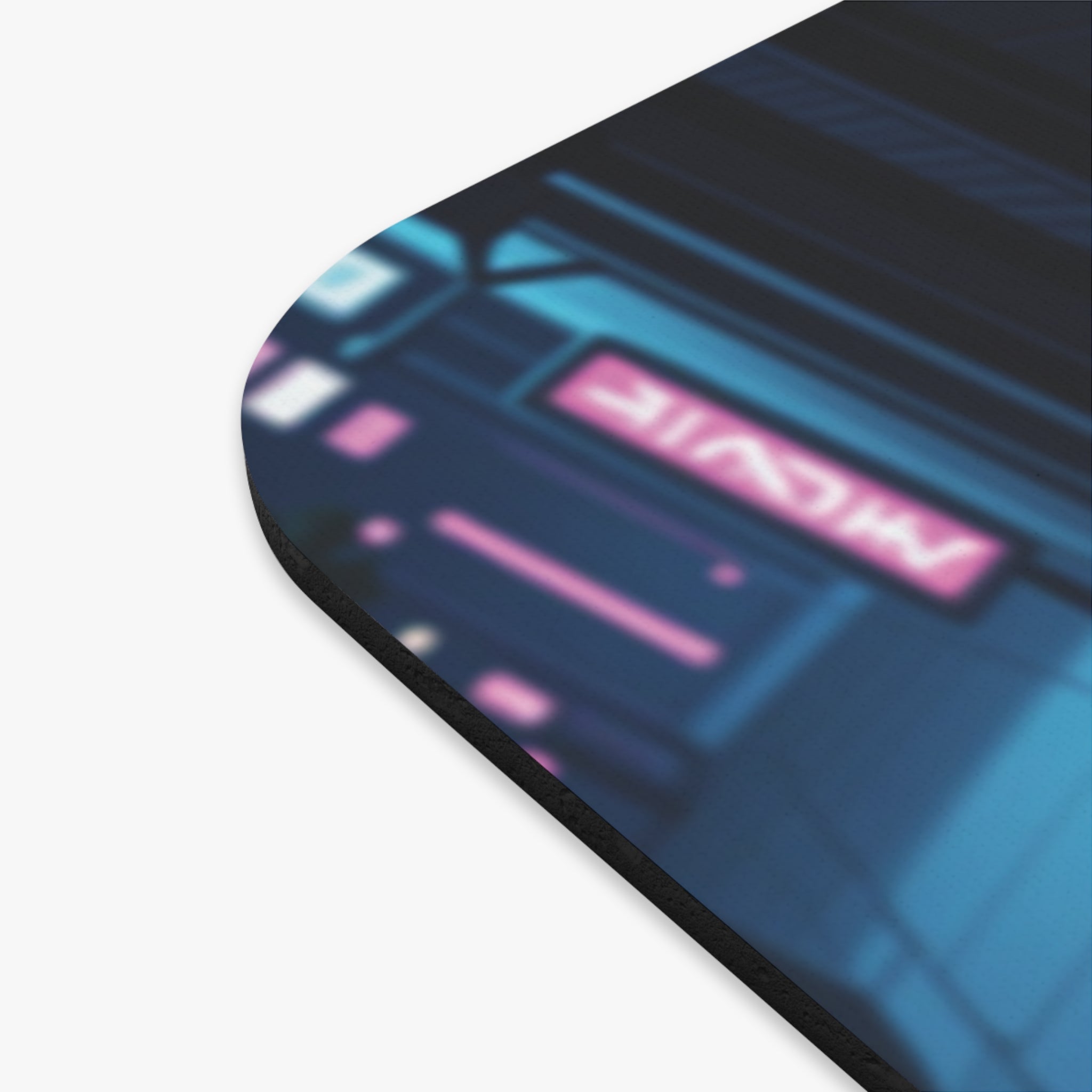 Anime Cyberpunk Girl Mouse Pad – Purple Aesthetic Gaming Desk Mat