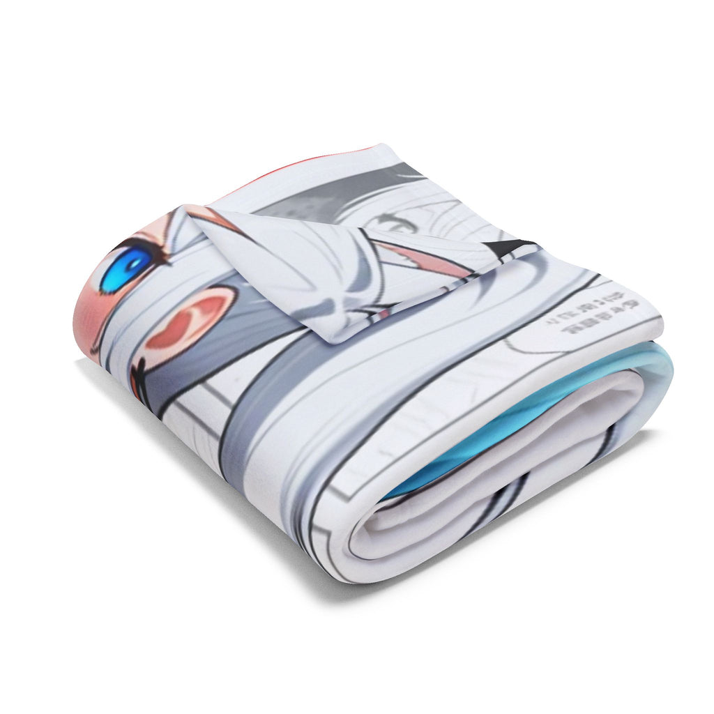 Cute Anime Bunny Girl and Neko Fleece Blanket