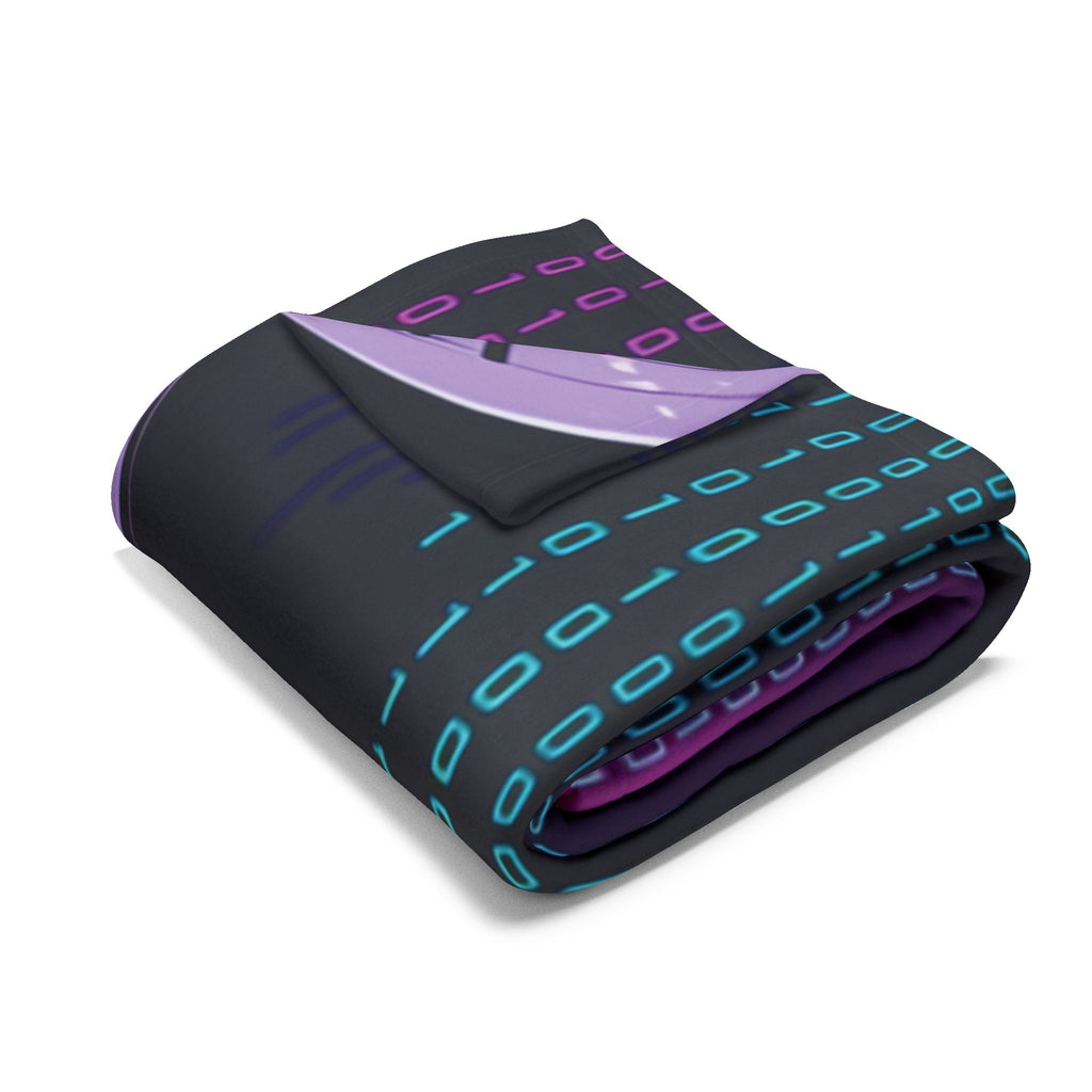 Anime Gothic Cyber Girl Fleece Blanket