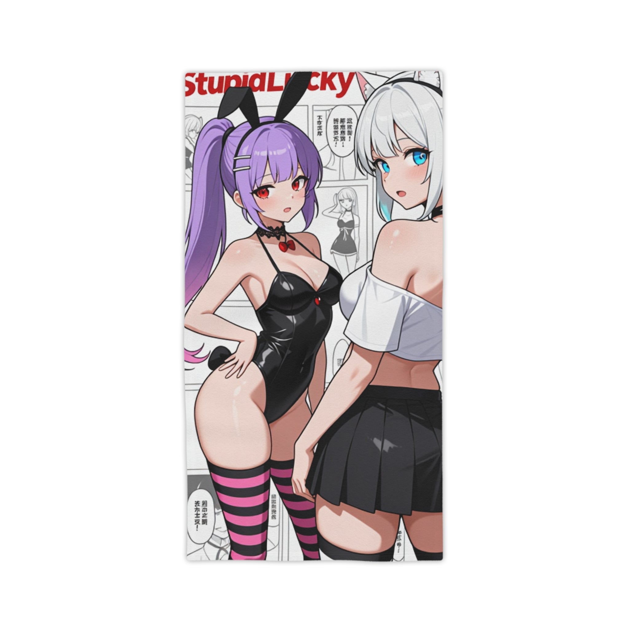 Anime Girl Beach Towel – Cute Ecchi Swimwear Design