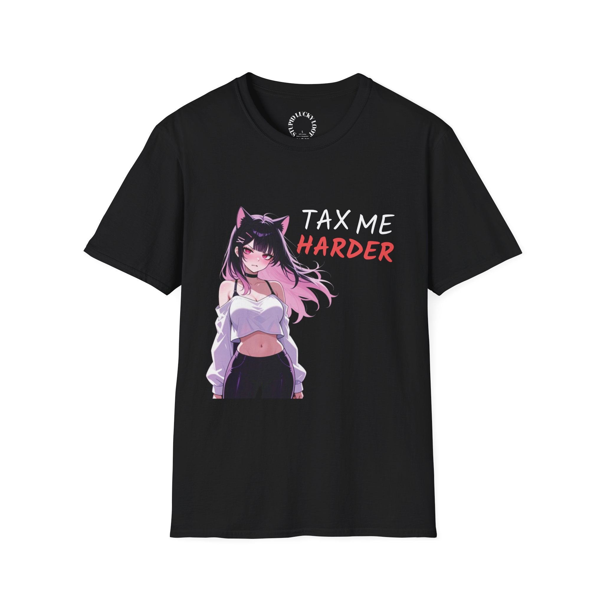 Tax Me Harder T‑Shirt — Anime Girl Graphic Tee