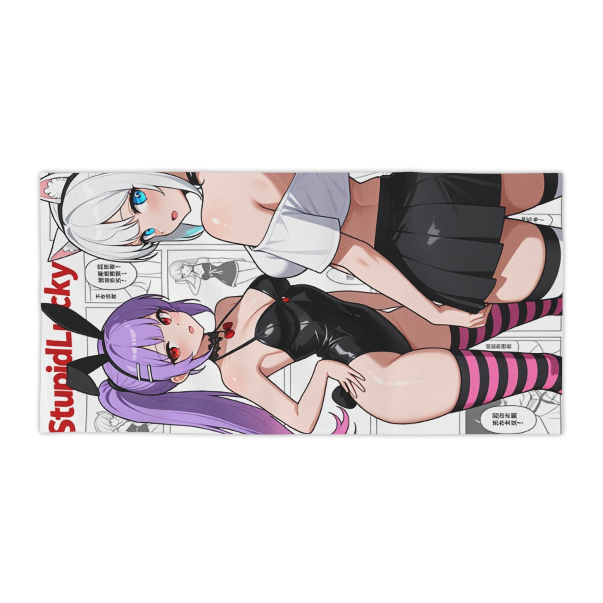 Anime Girl Beach Towel – Cute Ecchi Swimwear Design