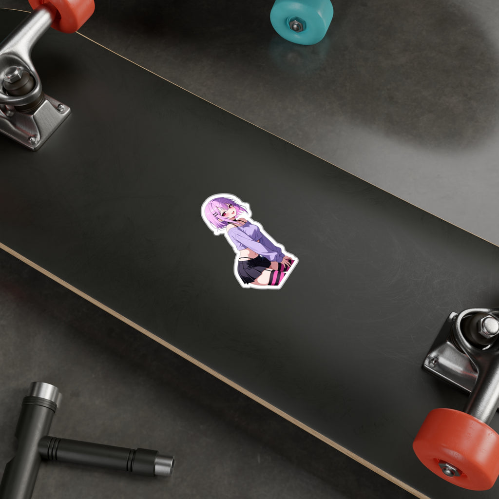 Anime Girl Flirty Vinyl Sticker