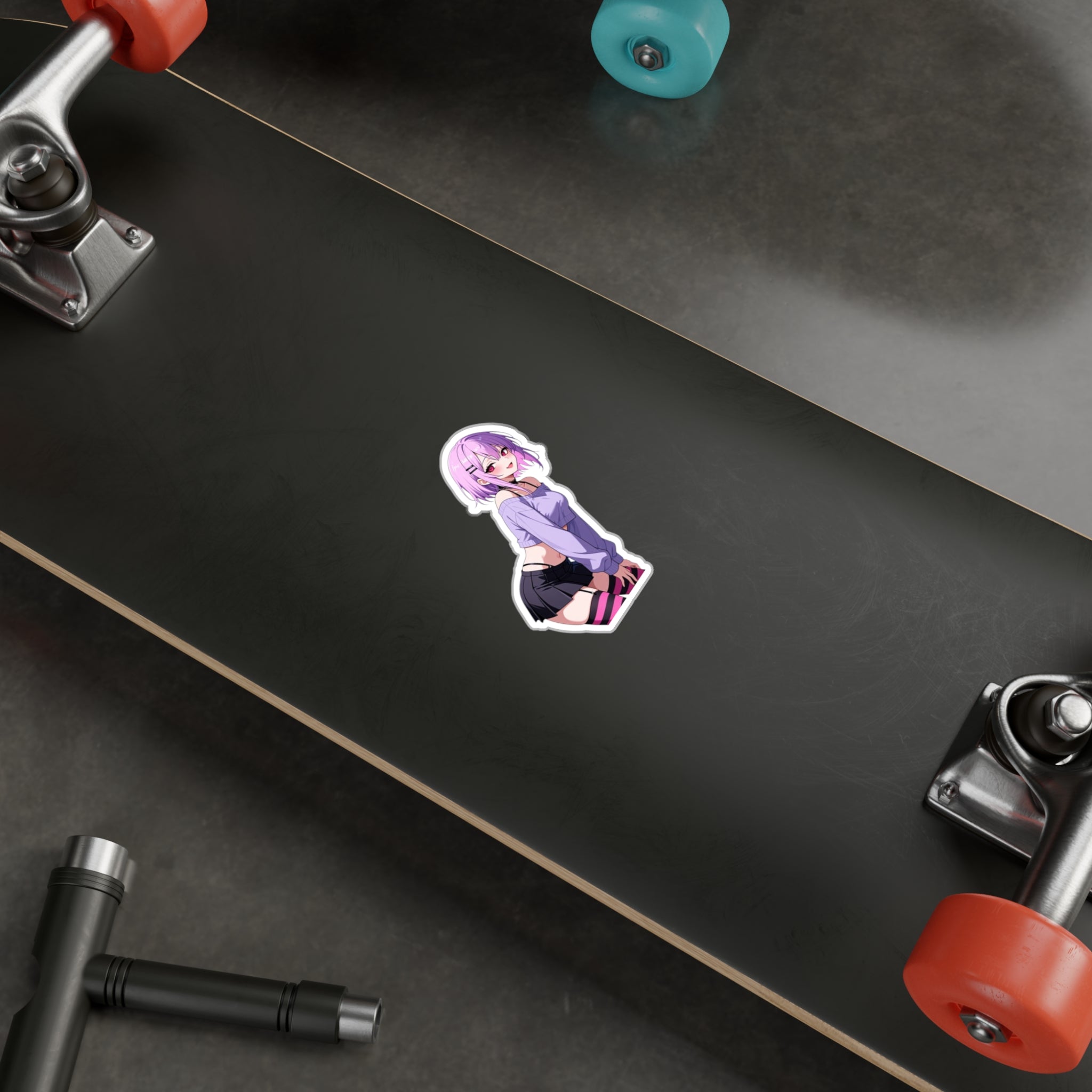 Anime Girl Flirty Vinyl Sticker