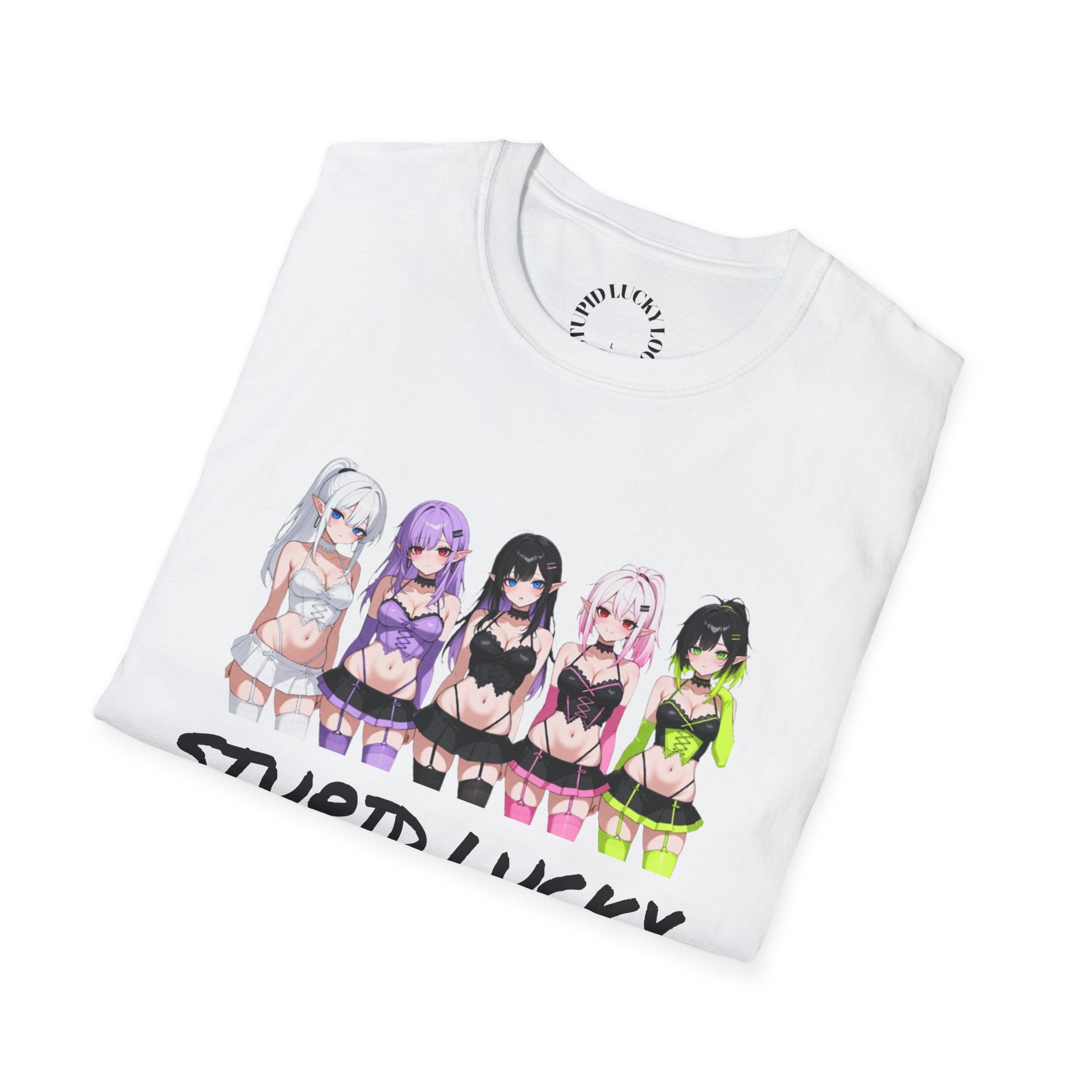 Anime Girls "Stupid Lucky" T-Shirt