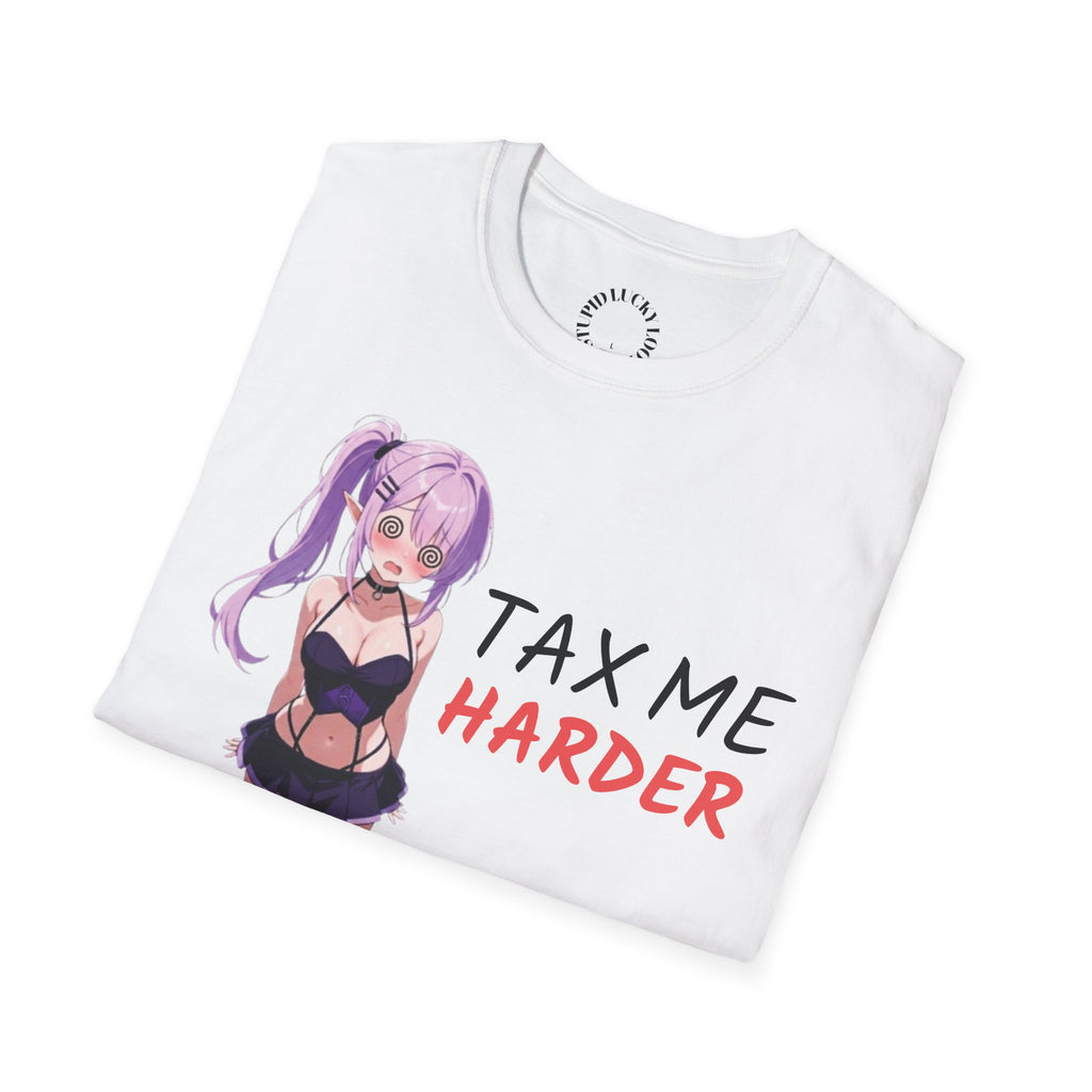 Tax Me Harder T‑Shirt — Anime Girl Graphic Tee