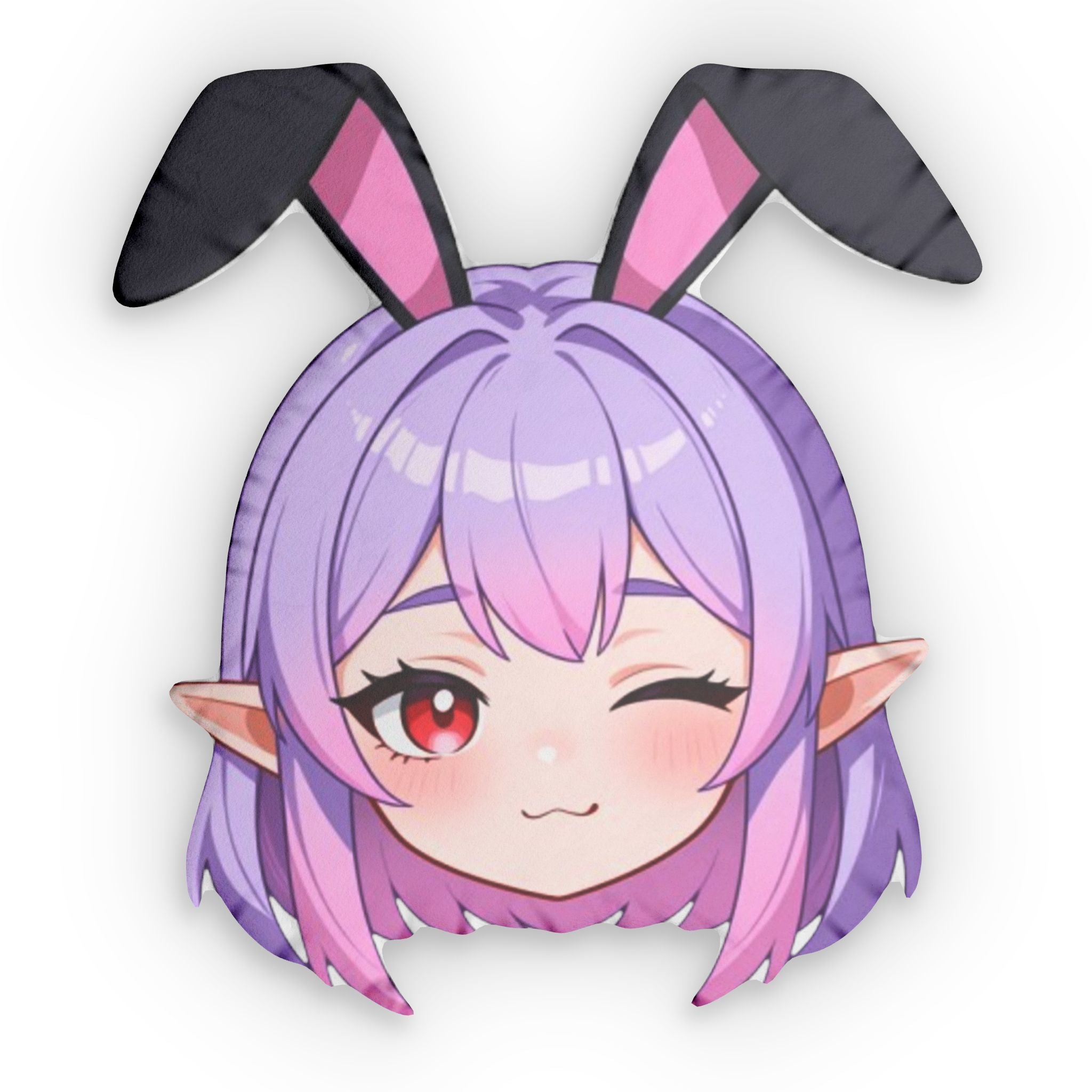 Purple Haired Anime Bunny Girl Pillow