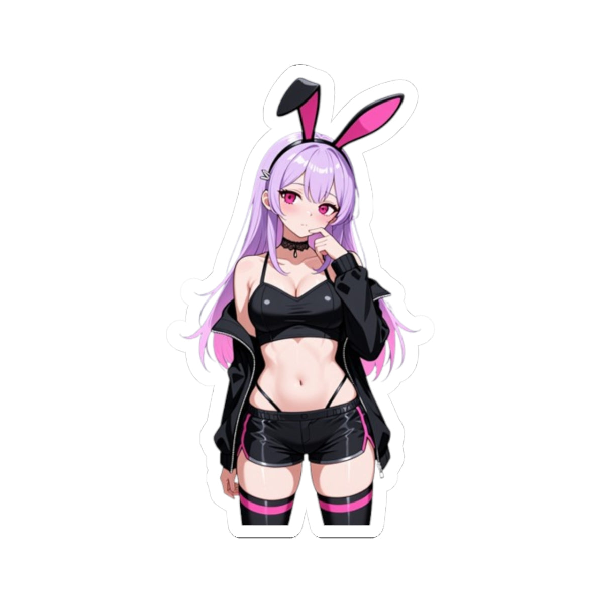 Kawaii Anime Bunny Girl Kiss-Cut Sticker